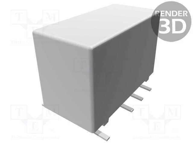 Relé: Eletromagnético, Dpdt, Ubobina : 12vdc, 2a, 0,5a/125vac, Smt