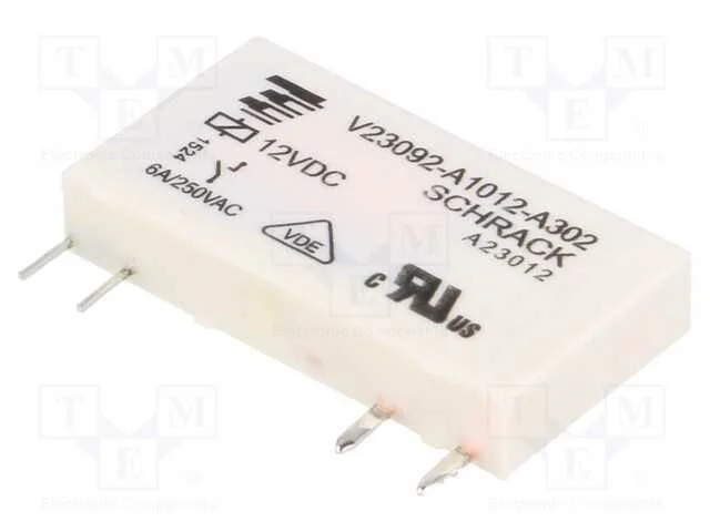 Relé: Eletromagnético, Spst-No, Ubobina : 12vdc, 6a/250vac, Pcb