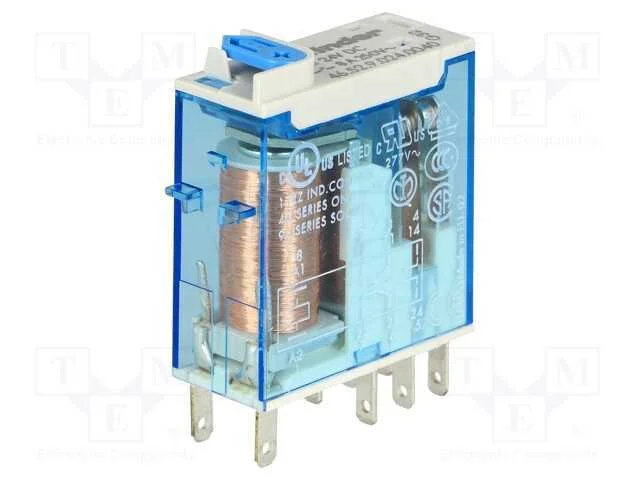 Rel&eacute;: Eletromagn&eacute;tico, Dpdt, Ubobina : 24vdc, Icontactos Max: 15a