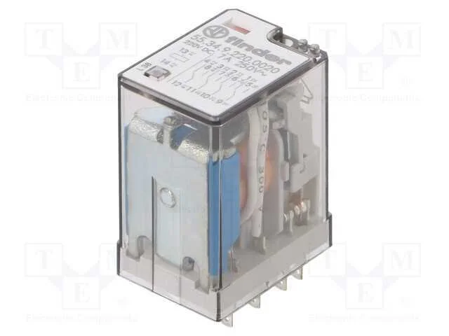 Relé: eletromagnético, 4PDT, Ubobina : 220VDC, Ic.