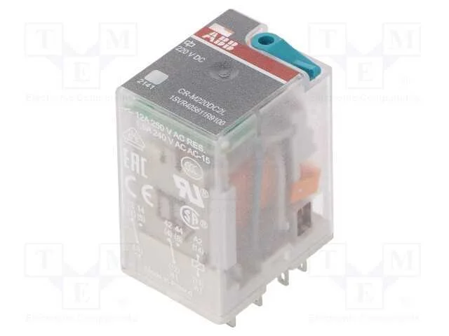 Relé: eletromagnético, DPDT, Ubobina : 220VDC, Ic.