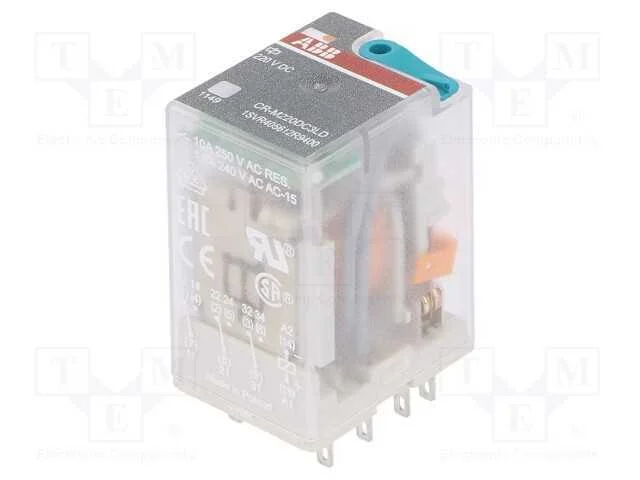 Relé: eletromagnético, 3PDT, Ubobina : 220VDC, Ic.