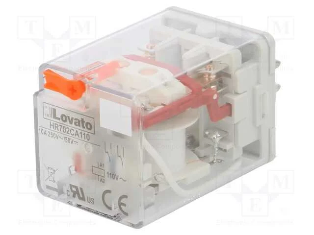 Rel&eacute;: eletromagn&eacute;tico, DPDT, Ubobina: 110VAC, Ico.