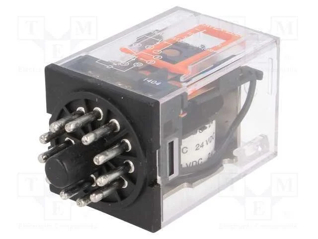 Rel&eacute;: Eletromagn&eacute;tico, 3pdt, 24vdc, Icontactos Max: 10a, Base