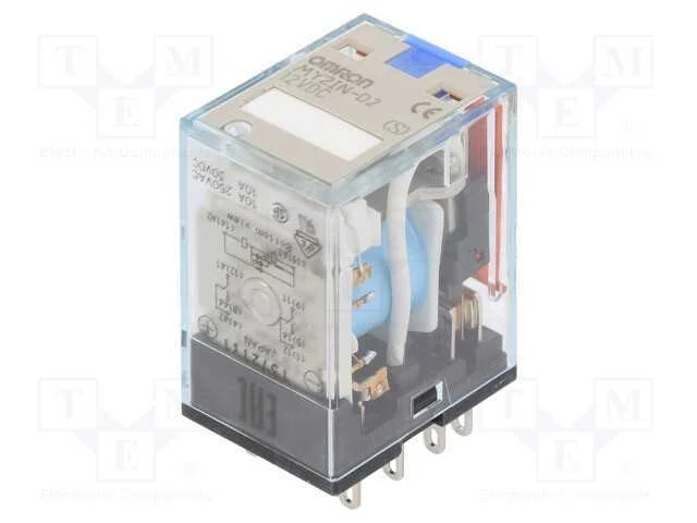 Relé: eletromagnético, DPDT, 12VDC, Icontactos ma.
