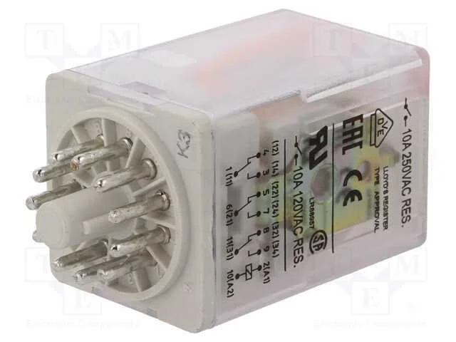 Rel&eacute;: Eletromagn&eacute;tico, 3pdt, Ubobina: 110vac, Icontactos Max: 20a