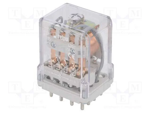 Relé: eletromagnético, 4PDT, Ubobina : 110VDC, Ic.