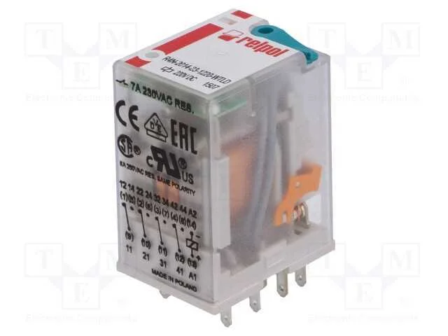 Relé: eletromagnético, 4PDT, Ubobina : 220VDC, Ic.