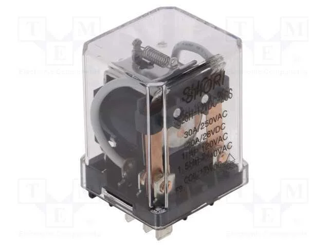 Relé: eletromagnético, DPDT, 12VDC, Icontactos ma.