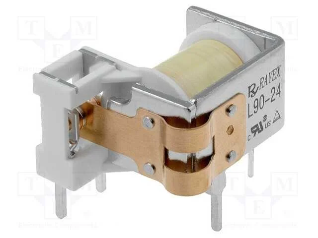 Relé: Eletromagnético, Spdt, Ubobina : 24vdc, 30a, Série: L90, Pcb