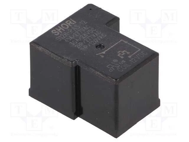 Relé: Eletromagnético, Spst-No, Ubobina : 12vdc, Série: S12h, Pcb