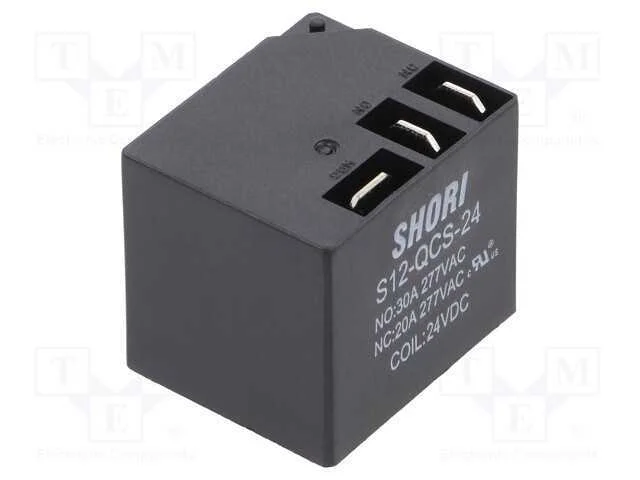 Relé: Eletromagnético, Spdt, Ubobina : 24vdc, Icontactos Max: 20a