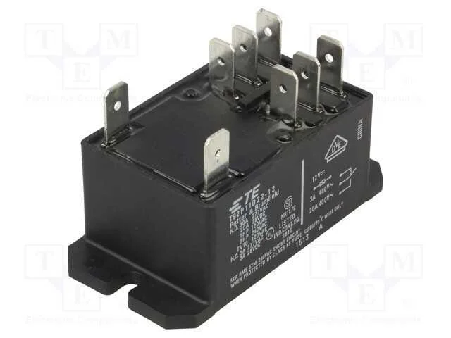 Relé: Eletromagnético, Dpdt, Ubobina : 12vdc, 30a, Série: T92, 86o