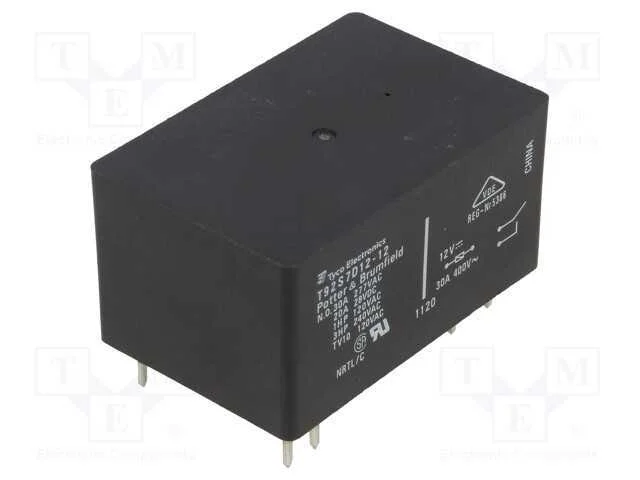 Relé: Eletromagnético, Dpst-No, Ubobina : 12vdc, 30a, Série: T92