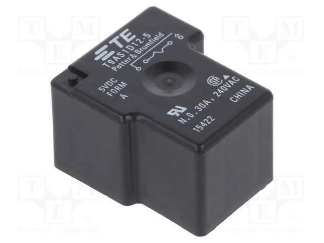 Rel&eacute;: Eletromagn&eacute;tico, Spst-No, Ubobina : 5vdc, 30a, S&eacute;rie: T9a, Pcb