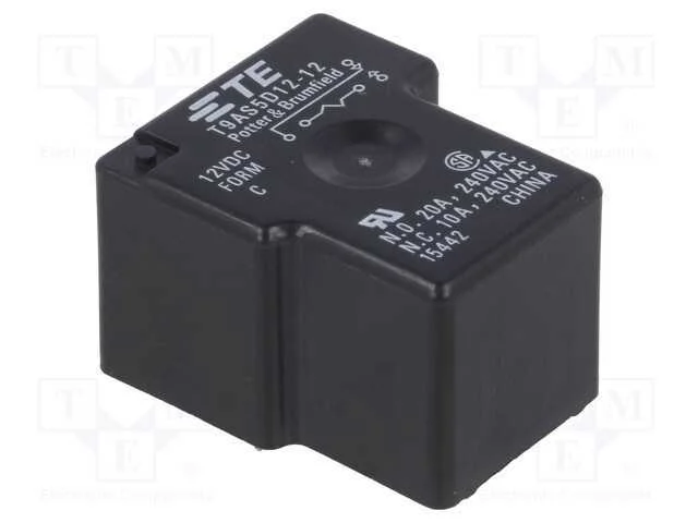 Relé: Eletromagnético, Spdt, Ubobina : 12vdc, 20a, Série: T9a, Pcb