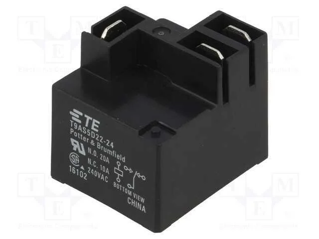 Relé: Eletromagnético, Spdt, Ubobina : 24vdc, 20a, Série: T9a, 1w