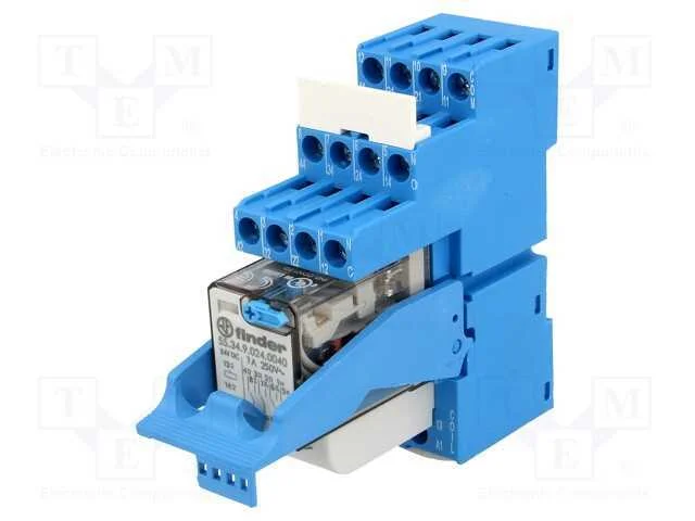 Relé: de Interface, 4pdt, Ubobina : 24vdc, 7a, 7a/250vac, 7a/30vdc