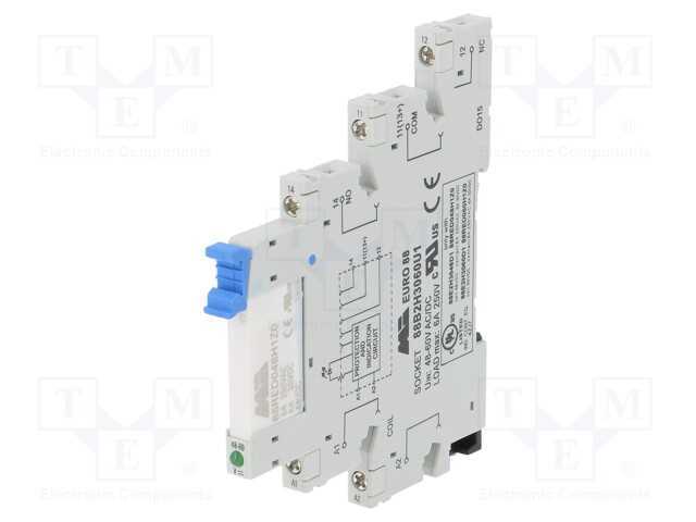 Relé: de Interface, Spdt, Ubobina : 48vdc, 6a, 6a/250vac, 6a/30vdc