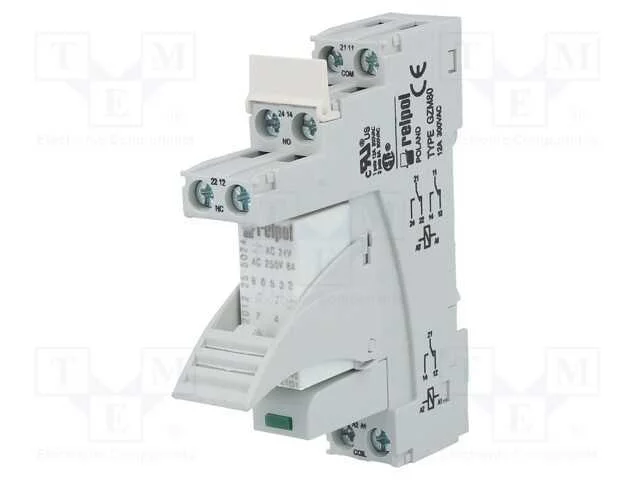 Relé: de Interface, Dpdt, Ubobina: 24vac, 8a, 8a/230vac, 8a/24vdc