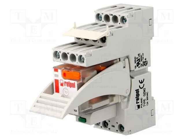Relé: de interface, DPDT, Ubobina: 230VAC, 12A, 1.