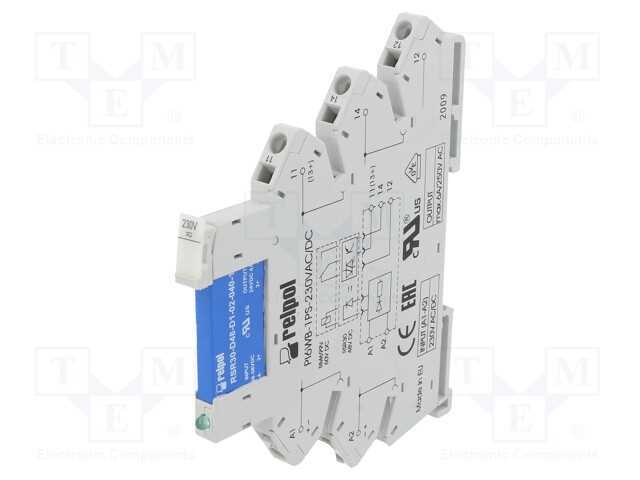 Relé: de Interface, Spst-No, Ubobina : 230vdc, Ubobina: 230vac, 4a