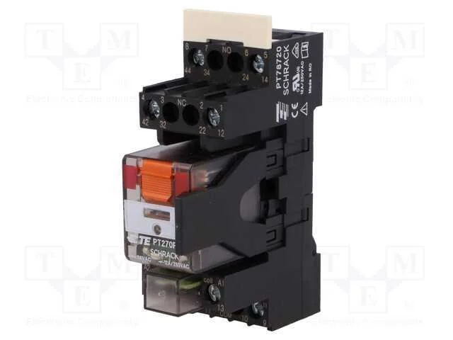 Relé: de Interface, Dpdt, Ubobina: 24vac, 12a, 12a/250vac, Série: Pt
