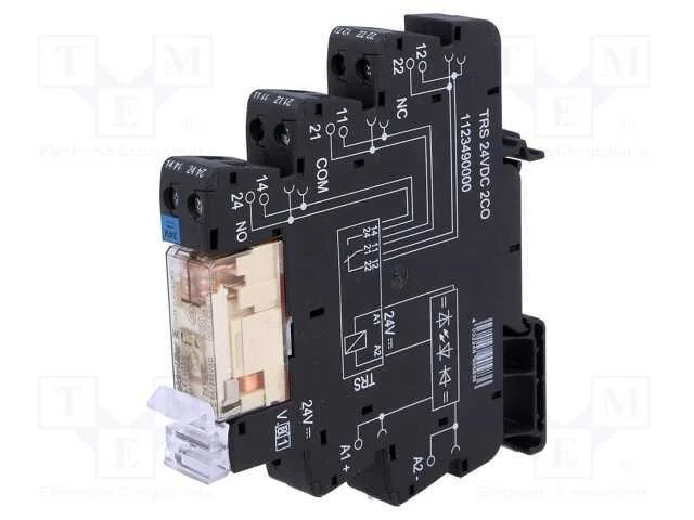 Relé: de Interface, Dpdt, Ubobina : 24vdc, 8a, Ucom: Max.250vdc