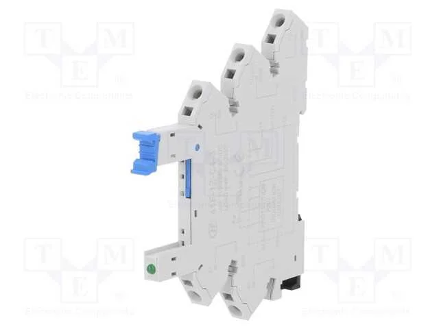 Base, PIN: 5, 6A, 250VAC, para trilho DIN, braçad.