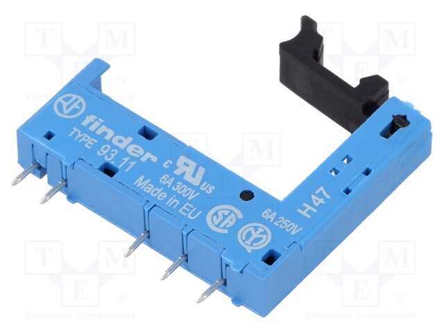 Base, PIN: 5, 6A, 250VAC, PCB, para impressos, Sé.