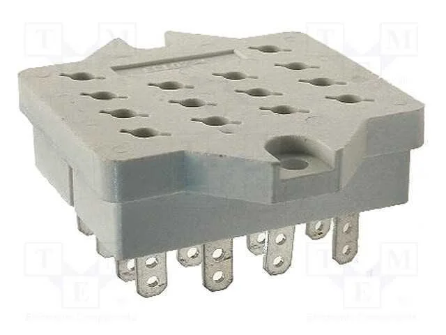 Base, PIN: 14, 10A, 250VAC, PCB, para soldar, Sér.