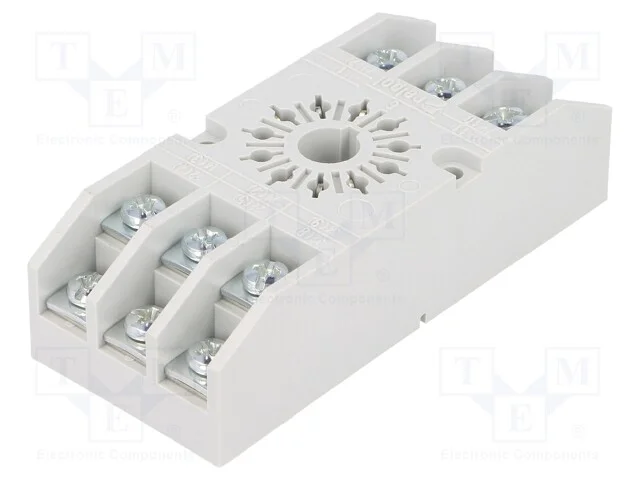 Base, PIN: 11, 10A, 250VAC, no painel, terminais .
