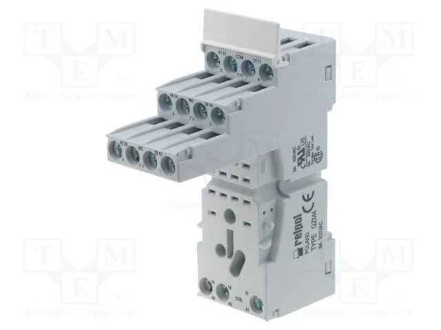 Base, PIN: 14, 6A, 300VAC, T-R4, no painel,para t.
