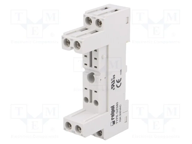 Base, PIN: 8, 10A, 300VAC, RMB841,RMB851, termina.