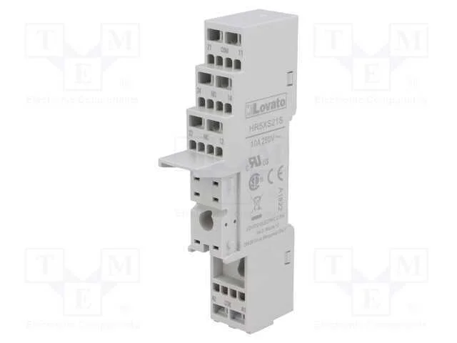 Base, PIN: 8, 10A, 250VAC, para trilho DIN, Série.