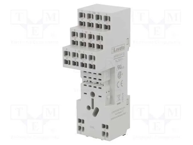 Base, PIN: 14, 10A, 250VAC, para trilho DIN, Séri.