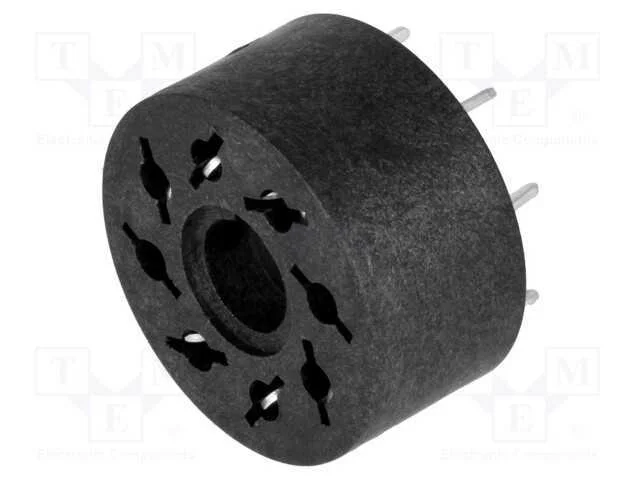 Base, PIN: 8, 10A, 250VAC, PCB, para impressos, S.