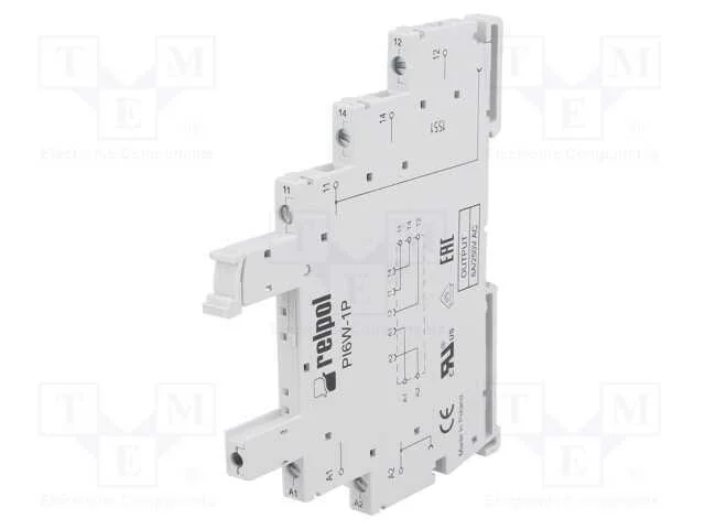 Base, PIN: 5, 6A, 250VAC, para trilho DIN, termin.