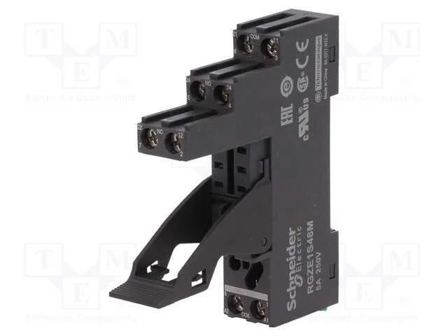 Base, PIN: 8, 5A, 250VAC, para trilho DIN, termin.