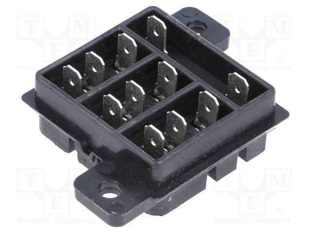 Base, PIN: 11, 10A, 240VAC, H: 16mm, W: 37,8mm, n.