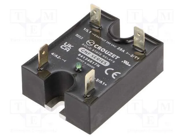 Relé: Semicondutores, Ucoma: 4÷30vdc, 25a, 24÷280vac, -40÷80c