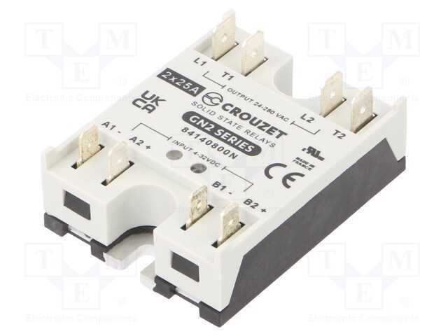 Relé: Semicondutores, Ucoma: 4÷32vdc, 25a, 24÷280vac, -40÷80c
