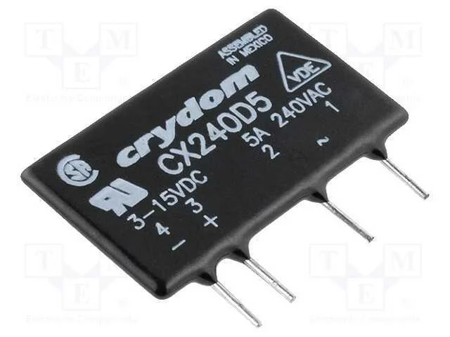 Relé: Semicondutores, Ucoma: 3÷15vdc, 5a, 12÷280vac, Tht, Sip