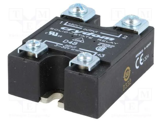 Relé: Semicondutores, Ucoma: 4÷32vdc, 25a, 48÷530vac, -40÷80c