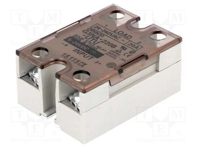 Relé: semicondutores, Ucoma: 5÷24VDC, 20A, 24÷240.