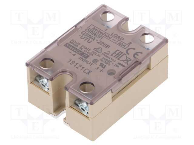 Relé: semicondutores, Ucoma: 5÷24VDC, 25A, 24÷240.