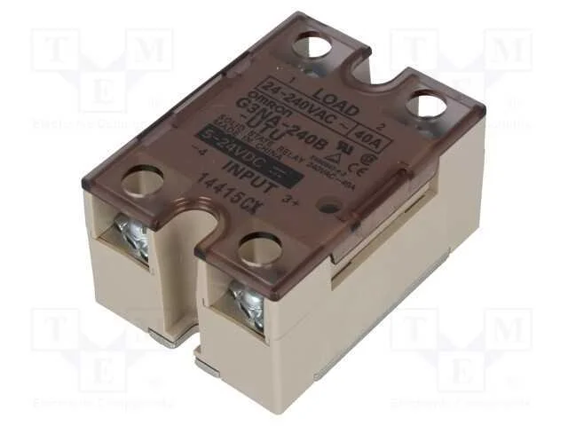 Relé: semicondutores, Ucoma: 5÷24VDC, 40A, 24÷240.