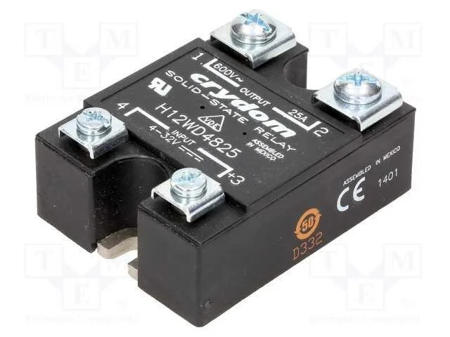 Relé: Semicondutores, Ucoma: 4÷32vdc, 25a, 48÷660vac, -40÷80c