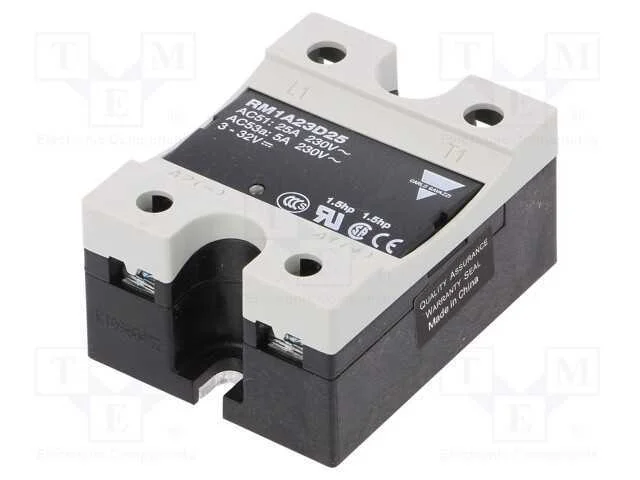 Relé: Semicondutores, Ucoma: 3÷32vdc, 25a, 24÷265vac, -20÷70c