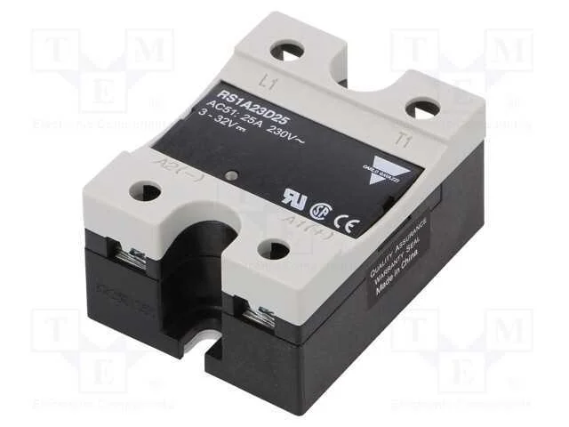 Relé: semicondutores, Ucoma: 3÷32VDC, 25A, 42÷265.